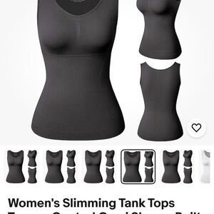 Black Women's Slimming Tank Top (L) With Built In Bra